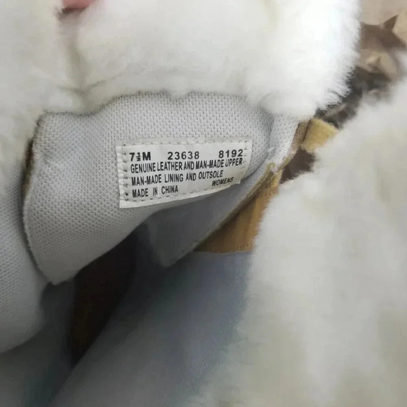 Timberland Grammercy Women's Tan Leather Lace-up Fur Lined Hiking Boots Sz 7.5M - Picture 16 of 16